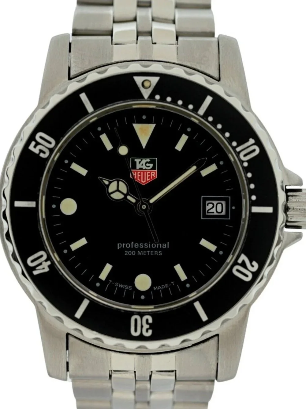 Tag Heuer 37mm Men's 1500 Series Black Dial Swiss SS Watch! Ref: WD1210-G-20!